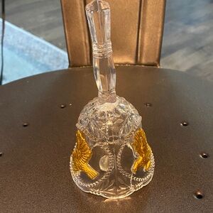 Crystal Bell with Gold Accents